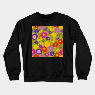 Daisy chain entwined wildflowers Crewneck Sweatshirt